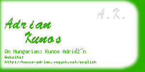 adrian kunos business card